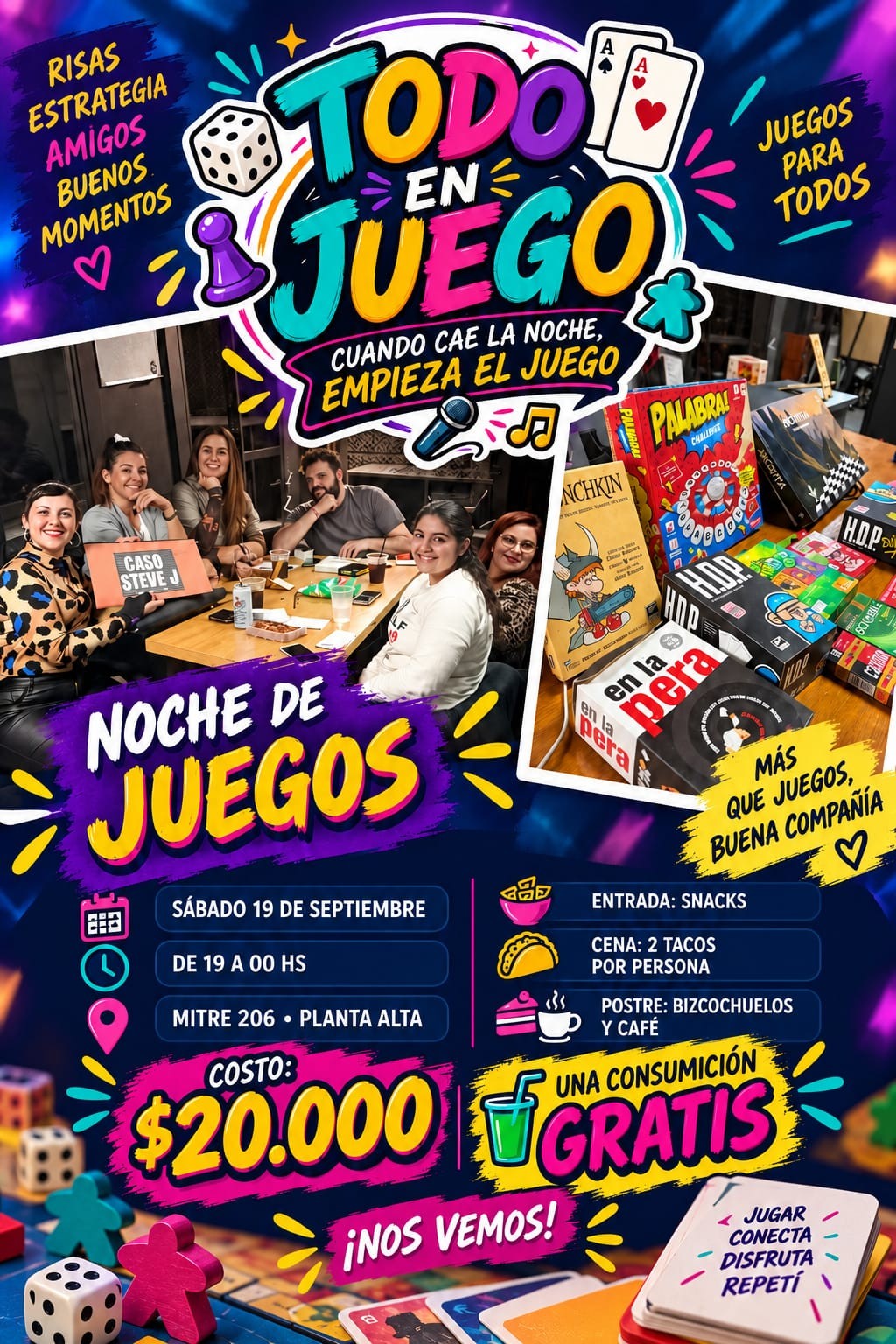 Todo en Juego. Noche de juegos, sábado 19 de septiembre de 19 a 00 en Utopía Coworking